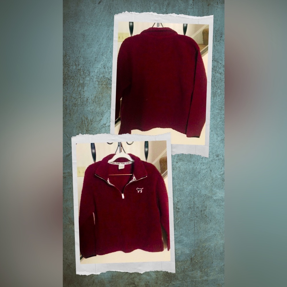 VS Pink Sherpa Pullover - XS